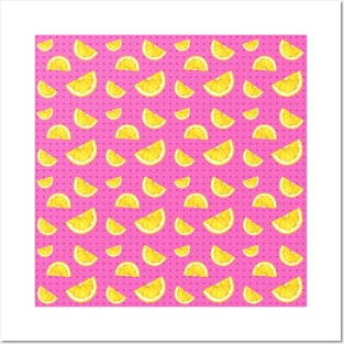 Lemons in pink Posters and Art